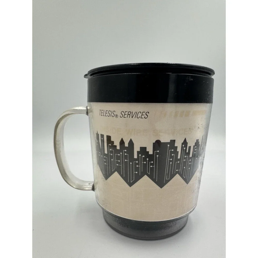 Pacific Bell Telesis Services Advertising Plastic Coffee Mug 8‎ ounce Vintage